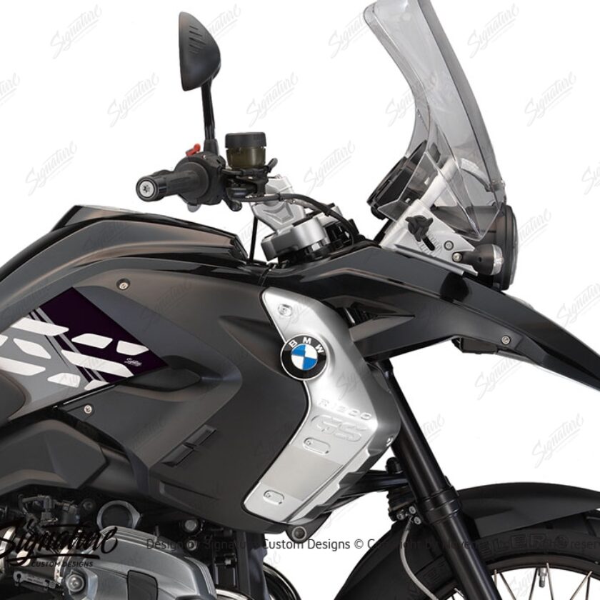 2 Tankaufkleber Für BMW R 1200 GS (2008-2012) – In Schwarz, Passend Für Die Weiße Tankversion