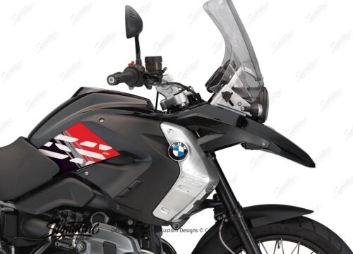 BKIT 3928 BMW R1200GS 2008 2012 Triple Black Style Anniversary LE Red Stickers 02