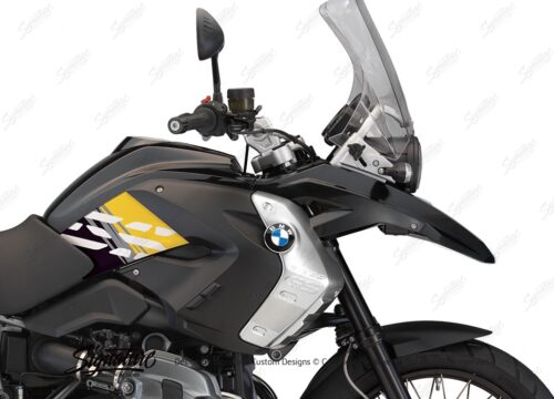 BKIT 3930 BMW R1200GS 2008 2012 Triple Black Style Anniversary LE Yellow Stickers 02