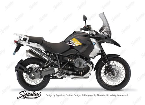 BKIT 3930 BMW R1200GS 2008 2012 Triple Black Style Anniversary LE Yellow Stickers