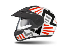 HEL 3938 Schuberth E1 Helmet White Massai Red Black Grey