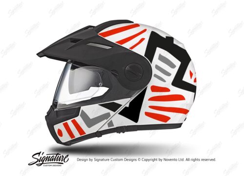 HEL 3938 Schuberth E1 Helmet White Massai Red Black Grey