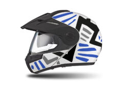 HEL 3939 Schuberth E1 Helmet White Massai Blue Black Grey