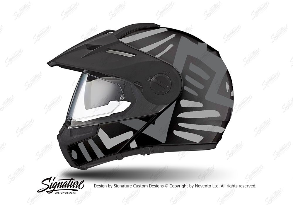 HEL 3943 Schuberth E1 Helmet Black Massai Grey Silver