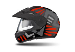HEL 3944 Schuberth E1 Helmet Black Massai Red Grey Silver