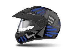HEL 3945 Schuberth E1 Helmet Black Massai Blue Grey Silver