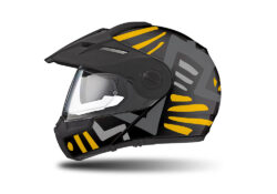 HEL 3946 Schuberth E1 Helmet Black Massai Yellow Grey Silver