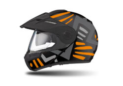 HEL 3947 Schuberth E1 Helmet Black Massai Orange Grey Silver
