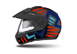 HEL 3949 Schuberth E1 Helmet Black Massai Red Blue Light Blue