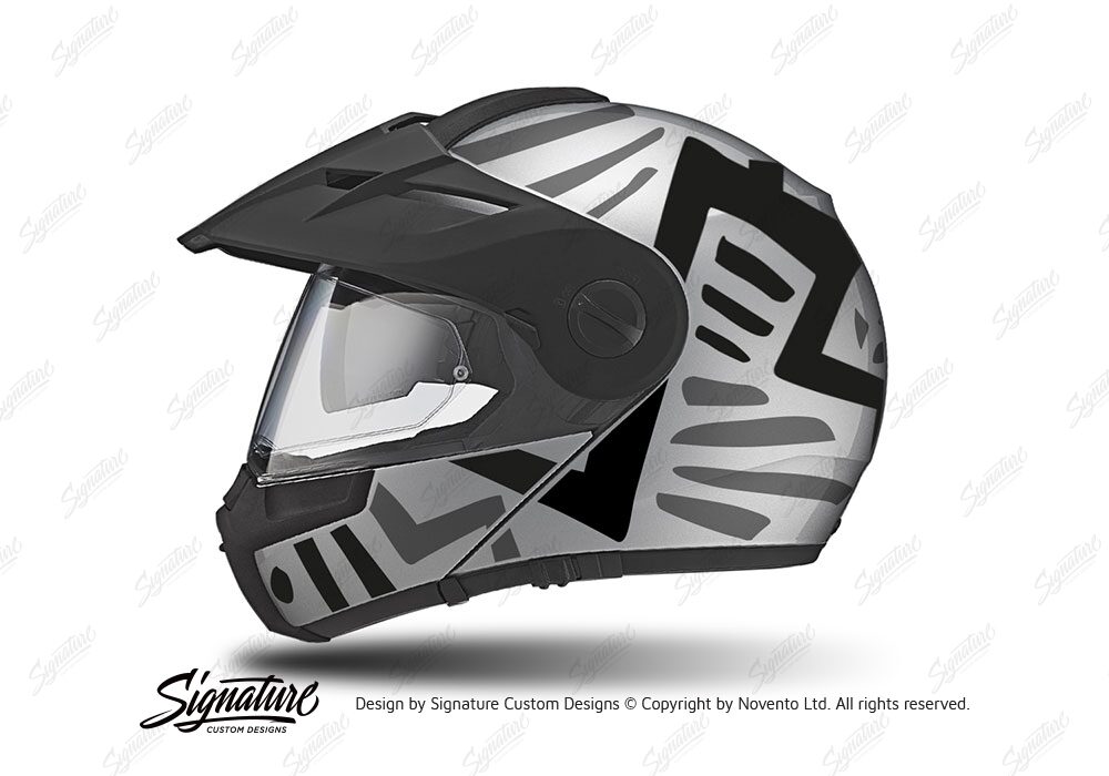 HEL 3951 Schuberth E1 Helmet Silver Massai Grey Black