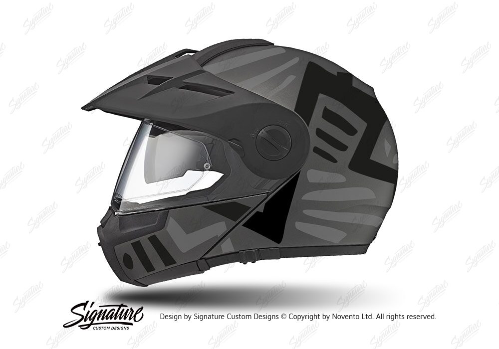 HEL 3958 Schuberth E1 Helmet Anthracite Massai Silver Black