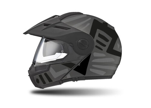 HEL 3958 Schuberth E1 Helmet Anthracite Massai Silver Black