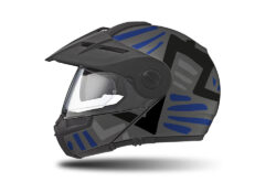 HEL 3960 Schuberth E1 Helmet Anthracite Massai Blue Silver Black