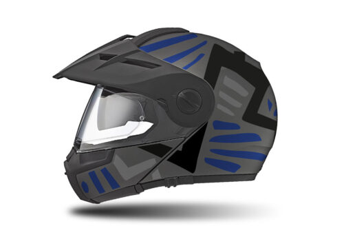 HEL 3960 Schuberth E1 Helmet Anthracite Massai Blue Silver Black