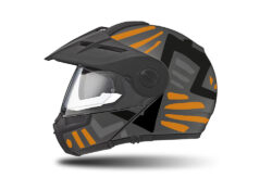 HEL 3962 Schuberth E1 Helmet Anthracite Massai Orange Silver Black