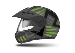 HEL 3963 Schuberth E1 Helmet Anthracite Massai Toxic Green Silver Black