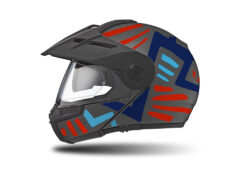 HEL 3964 Schuberth E1 Helmet Anthracite Massai Red Blue Light Blue