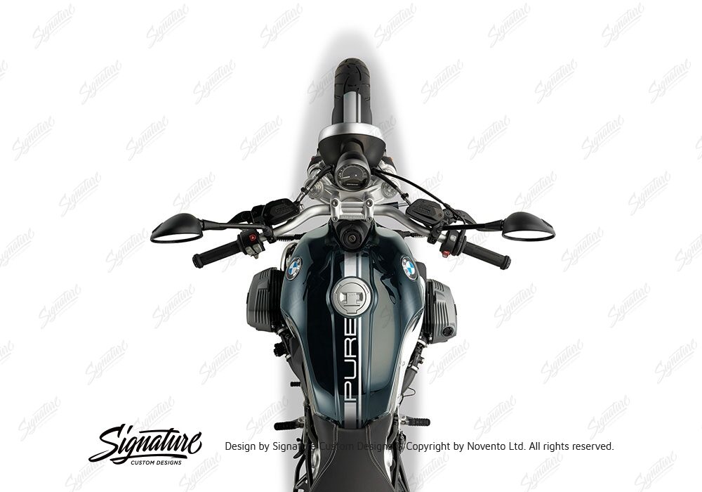BKIT 4025 BMW R nineT Pure Full Stripes Stickers Silver 1