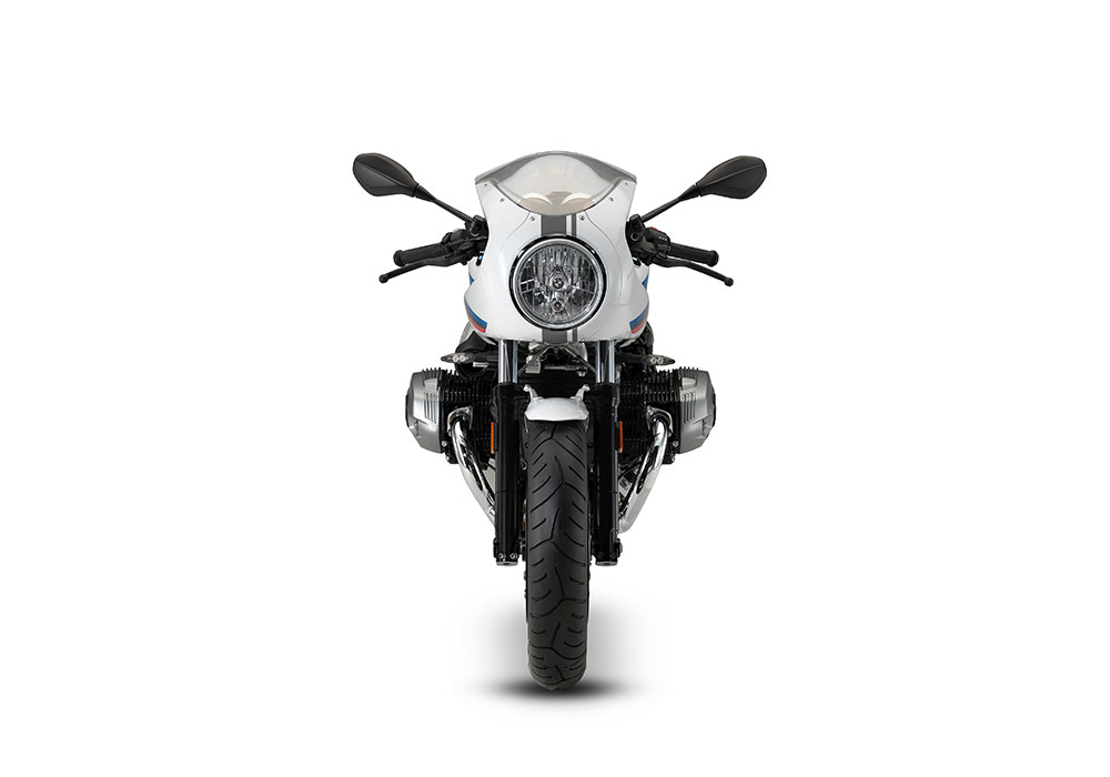 BKIT 4027 BMW R nineT Racer Full Double Stripes Stickers front Dark Silver