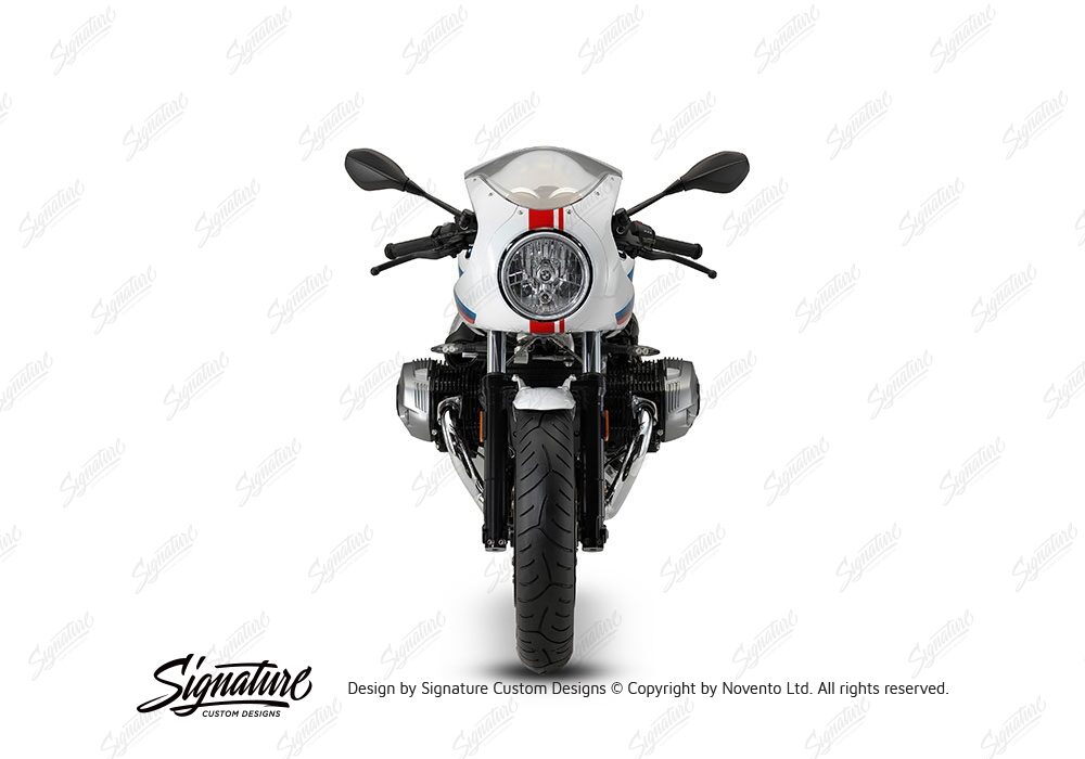BKIT 4027 BMW R nineT Racer Full Double Stripes Stickers front Red