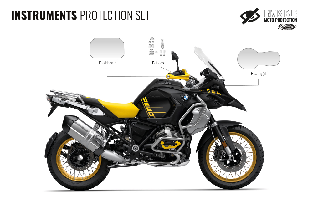 BMW R1250GS Adventure 40 Years GS Instruments Protective Film