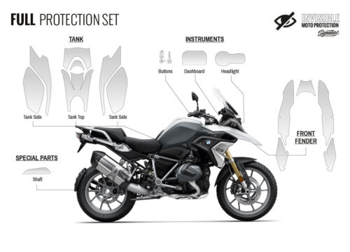 BMW R1250GS Light White Full Paint Protective Film