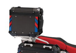 BSTI 4132 BMW Top Box Black Blue Red Reflective Strips day 03
