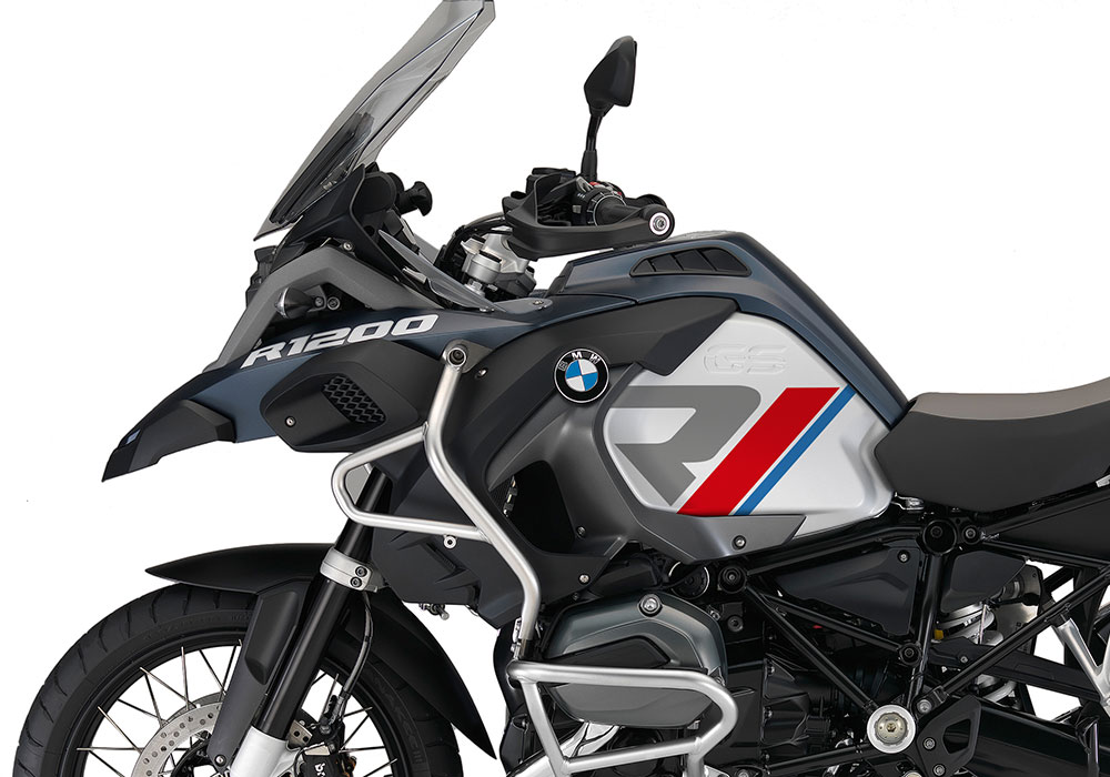 SIG 1120 01 BMW R1200GS Adv R LINE Grey Red Blue Stickers Ocean Blue left 02