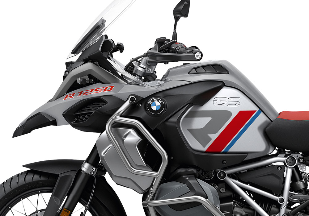 SIG 1120 02 BMW R1250GS Adv R LINE Grey Red Blue Stickers Ice Grey Left 2