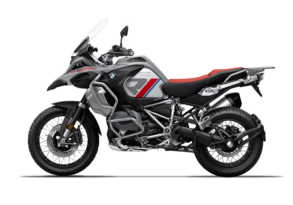 SIG 1120 02 BMW R1250GS Adv R LINE Grey Red Blue Stickers Ice Grey Left
