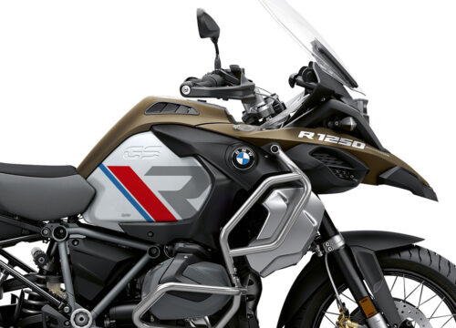 SIG 1120 02 BMW R1250GS Adv R LINE Grey Red Blue Stickers Style Exclusive silver Tank Right 02