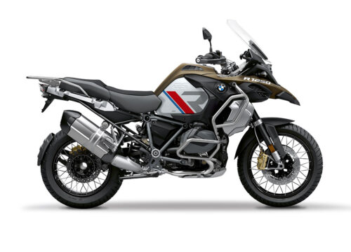 SIG 1120 02 BMW R1250GS Adv R LINE Grey Red Blue Stickers Style Exclusive silver Tank Right