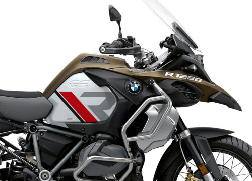 SIG 1121 02 BMW R1250GS Adv R LINE Grey Red Black Stickers Style Exclusive silver Tank Right 02