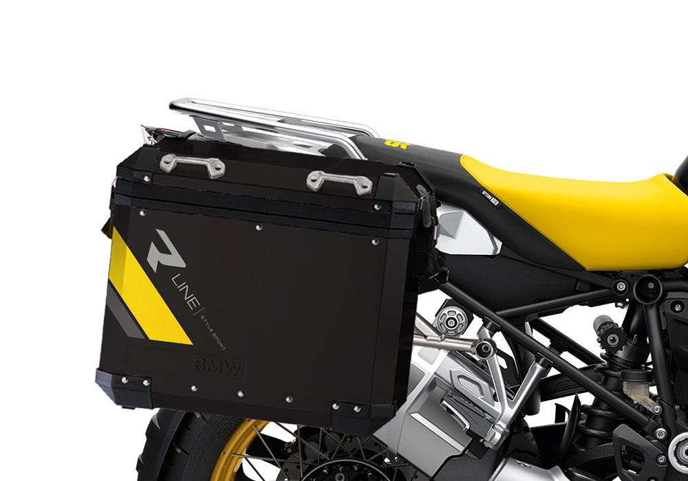 SIG 1136 BMW Aluminum Panniers Black R Line Grey Yellow 02