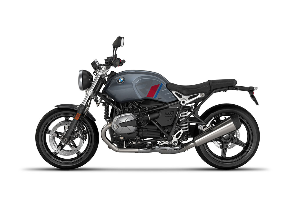 SIG 1124 02 BMW RnineT Pure R LINE Grey Red Blue Grey Stickers Mineral Grey Left