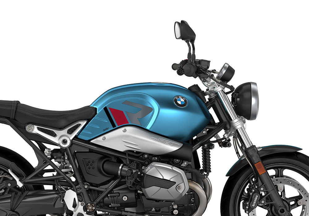 SIG 1125 02 BMW RnineT Pure R LINE Grey Red Black Stickers Teal Blue Metallic Matte Right 02