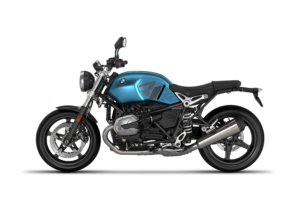 SIG 1126 02 BMW RnineT Pure R LINE Black Grey Variations Stickers Teal Blue Metallic Matte Left