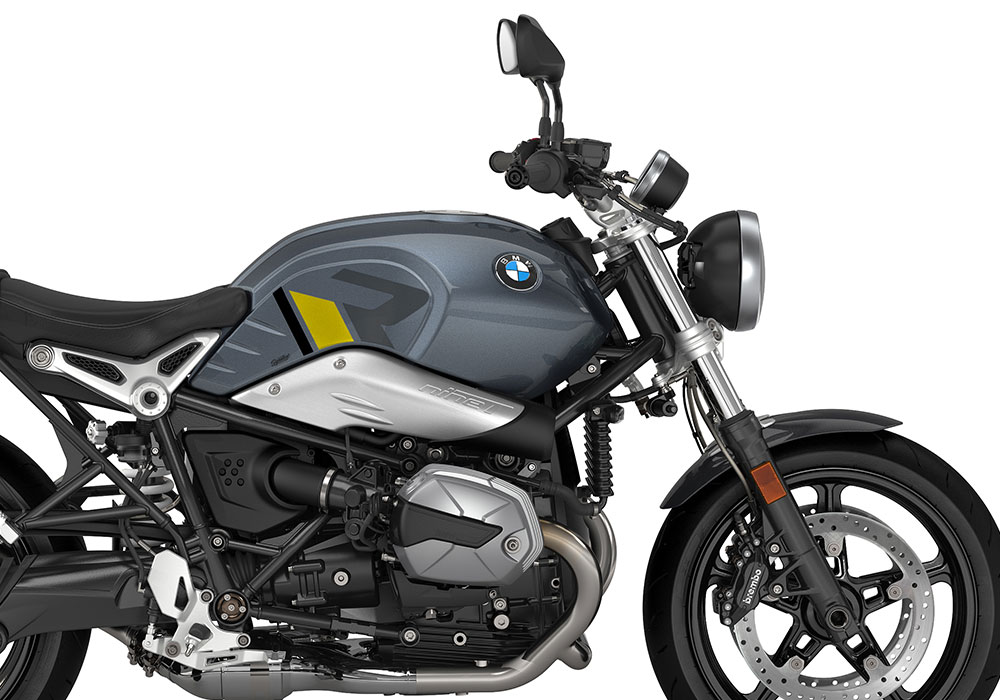 SIG 1127 02 BMW RnineT Pure R LINE Grey Yellow Black Stickers Mineral Grey Right 02