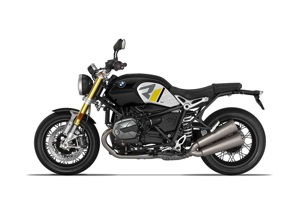 SIG 1127 04 BMW RnineT R LINE Grey Yellow Black Grey Stickers Black Storm Metallic left