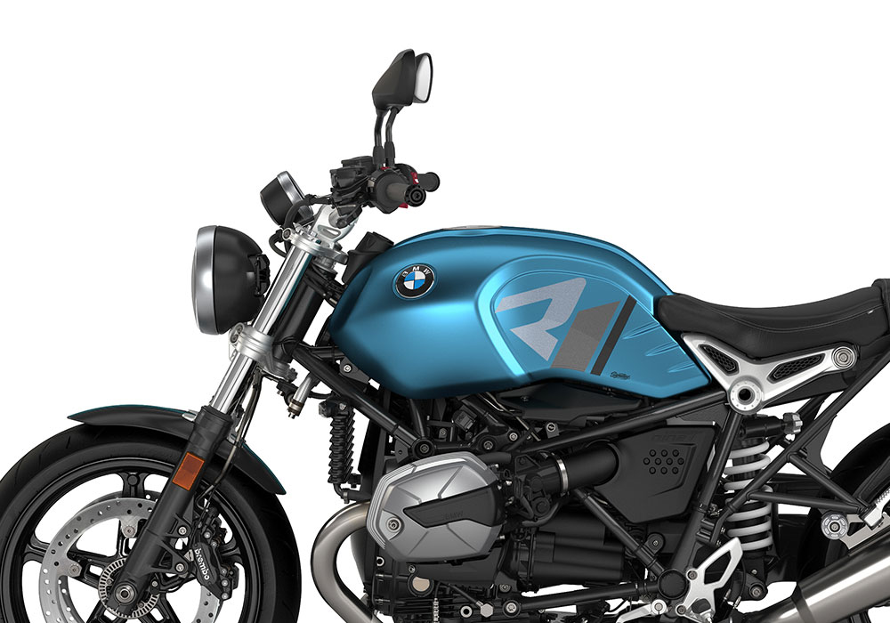 SIG 1128 02 BMW RnineT Pure R LINE Grey Variations Stickers Teal Blue Metallic Matte Left 02
