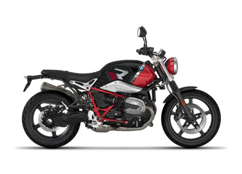 SIG 1129 03 BMW RnineT Scrambler R LINE Grey Red Grey Stickers Option 719 Black Strorm Metallic Racing Red Right