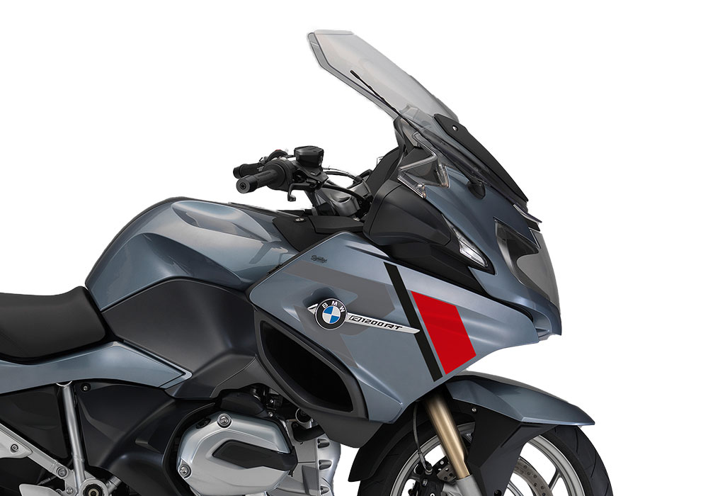 SIG 1153 01 BMW R1200RT R LINE Grey Red Black Stickers Quartz Blue Metallic right 02
