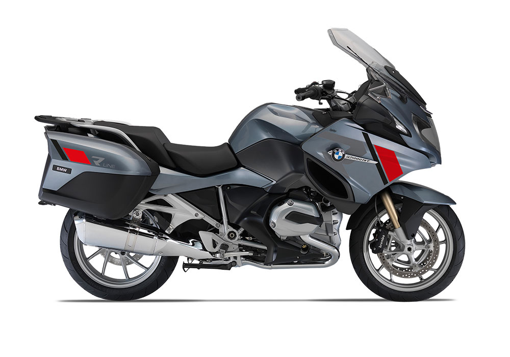 SIG 1153 01 BMW R1200RT R LINE Grey Red Black Stickers Quartz Blue Metallic right