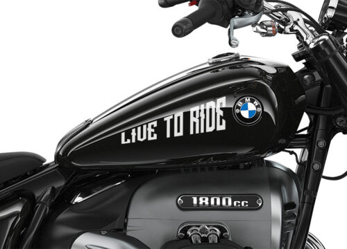 SIG 1228 01 R18 Ride to Live to Ride White Gloss Stickers 2