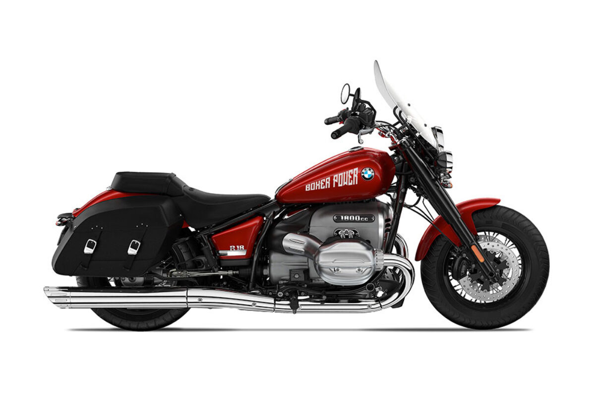 BMW R18 Classic Mars Red Metallic BOXER POWER Silver Stickers