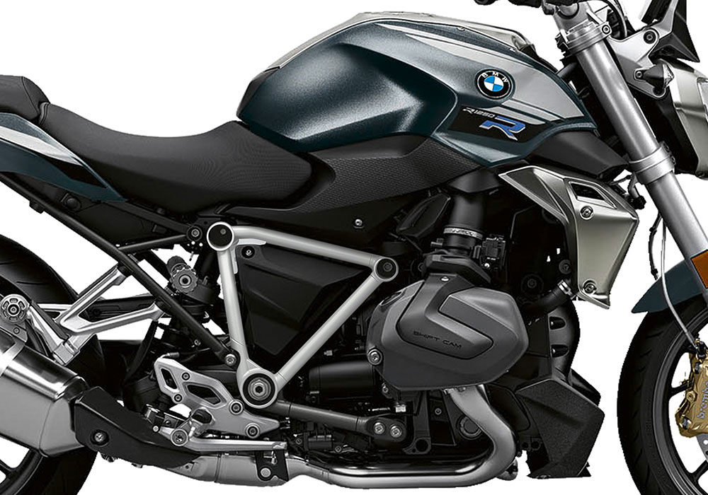 SIG 1243 02 BMW R1250R PYRAMID FRAME Silver Gloss STICKERS Mineral Grey Metallic right 02