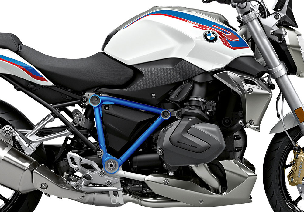 SIG 1244 02 BMW R1250R PYRAMID FRAME COBALT BLUE STICKERS Style HP Right 02