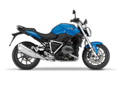 SIG 1246 01 BMW R1200R PYRAMID FRAME White Gloss STICKERS Montego Blue Metallic Right