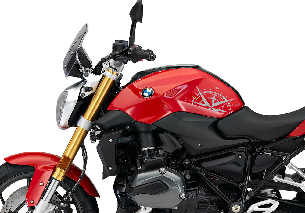 BMW R1200R Racing Red Compass Stickers - Signature Custom Designs