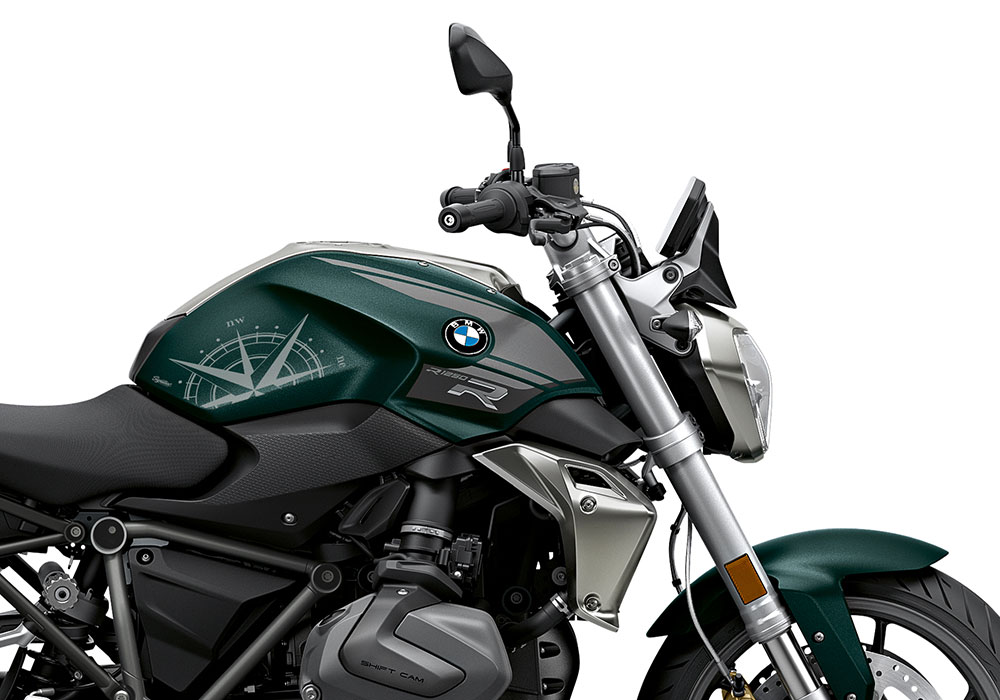 SIG 1248 02 BMW R1250R Compass Silver Gloss Stickers Style Exclusive right 02